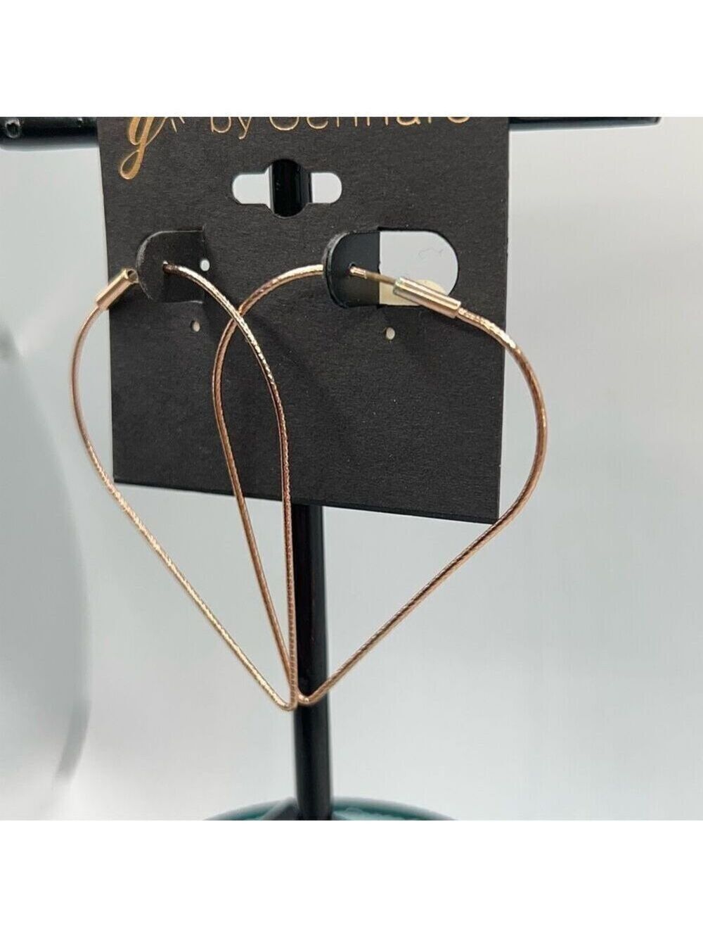 Leaf Shape Drop Hoop Earrings  G by Gennaro Earrings